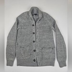 H&M Men's Gray Button-Up Cardigan